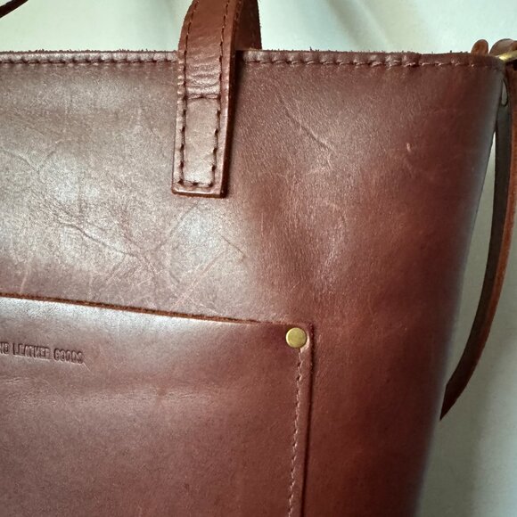 Portland Cognac Zippered Crossbody Tote - Picture 7 of 16